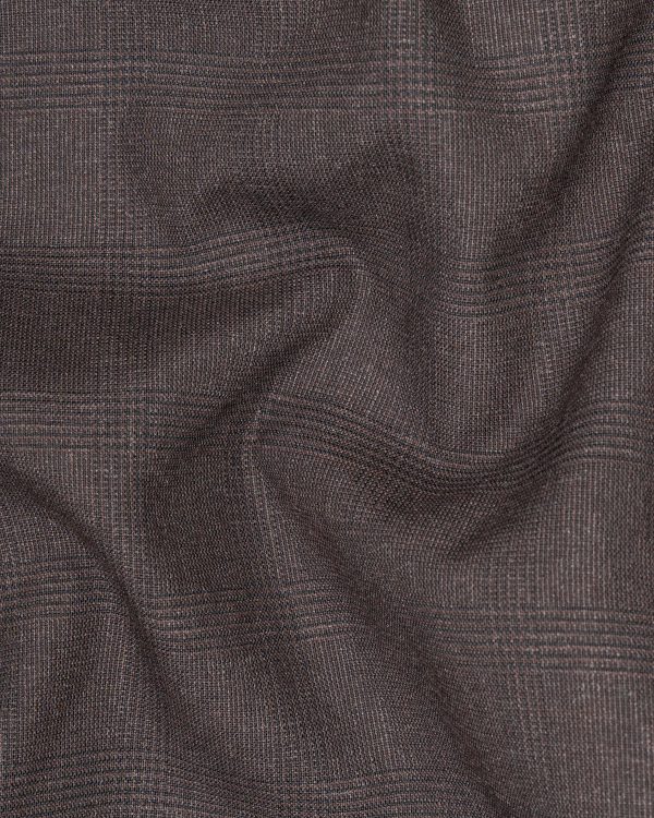 Tundora Brown Plaid Waistcoat Hot on Sale - Image 3