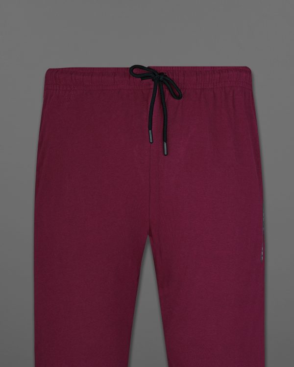 Bordeaux Maroon Premium Cotton Lounge Pants Online Sale - Image 5
