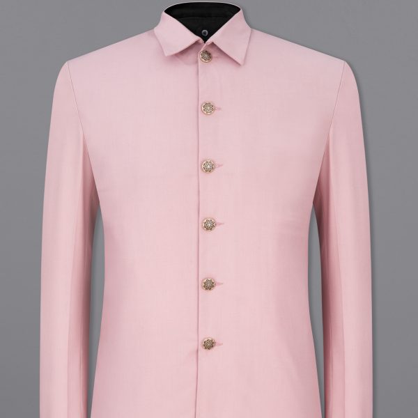 Beauty Bush Pink Bandhgala Designer Blazer on Sale
