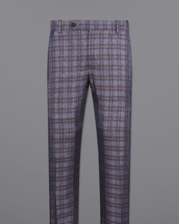 Martini Gray with Potters Brown Plaid Pant Online now - Image 4
