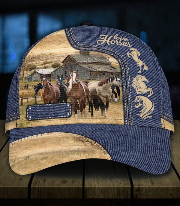 Personalized Horse Classic Cap, Personalized Gift for Horse Lovers - CP1977PS Online - Image 2
